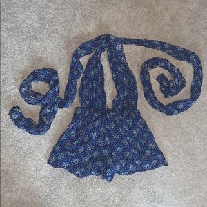 blue convertible romper